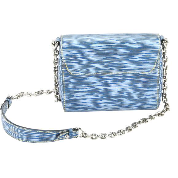 💎✨RARE FIND✨💎Authenticated Louis Vuitton Twist PM Epi Denim Chain Shoulder Bag - Picture 6 of 10